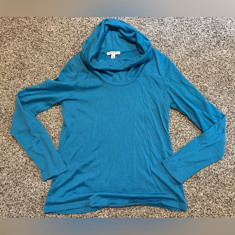 Banana Republic Blue Cowl Neck Top